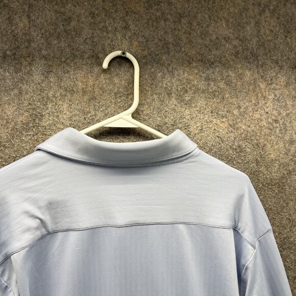 Mizzen+Main Shirt Mens 2XL Light Blue Trim Fit Stretch Performance Tech Dress - Picture 4 of 11